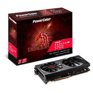 PowerColor ٰT_PowerColor Red Dragon Radeon?RX 5700 8GB GDDR6 AXRX 5700 8GBD6-3DHR/OC_DOdRaidd