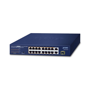 PLANET_16-Port 10/100TX 802.3at PoE + 2-Port 10/100/1000T + 1-Port Shared 1000X SFP Desktop Switch_]/We޲z